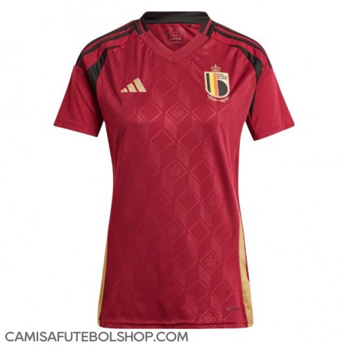 Camisa de time de futebol Bélgica Replicas 1º Equipamento Feminina Europeu 2024 Manga Curta